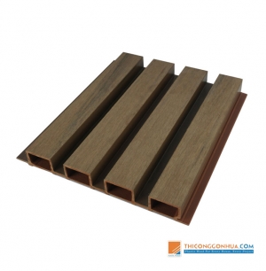 Tấm ốp nan gỗ 2 lớp WPO-21006CD Ecowood ngoài trời, dành cho thi công các hạng mục mặt dựng ốp trần tường nội ngoại thât.
Ecowood Composite 2 lớp là sản phẩm tiên tiến nhất hiện nay, sản phẩm được kết hợp từ 60% gỗ tự nhiên nguyên sinh có độ cứng cao + 30% nhựa PVC + 10% lớp bảo vệ bề mặt.
Tấm ốp nan 2 lớp Ecowood không cong vênh, không mối mọt, không mục nát, thời gian sử dụng âu dài và bảo hành bảo trì ít chi phí.
